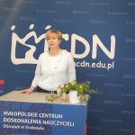 Małgorzata Dutka-Mucha wicedyrektor MCDN ds. Ośrodka w Krakowie, uroczyste otwarcie konferencji pt. Wychowuję ucząc matematyki