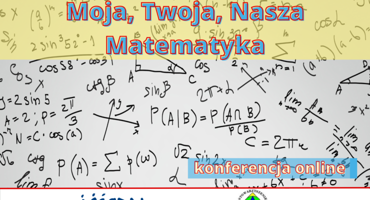 grafika zapraszająca na matematyczną konferencję online