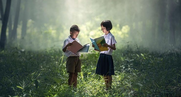 czytające dzieci pixabay