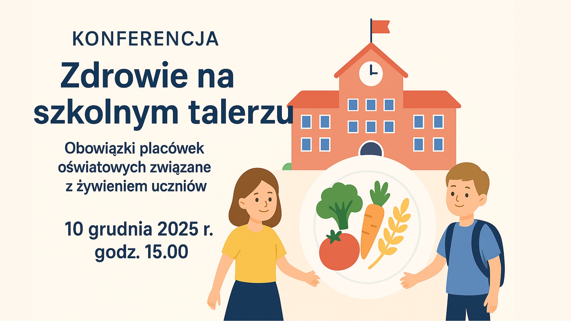 „Zdrowie na szkolnym talerzu – obowiązki placówek oświatowych związane z żywieniem uczniów” – konferencja